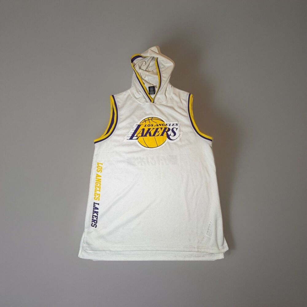 Los Angeles Lakers LeBron James #23 Hooded Jersey Tank Top White Men’s XL NBA